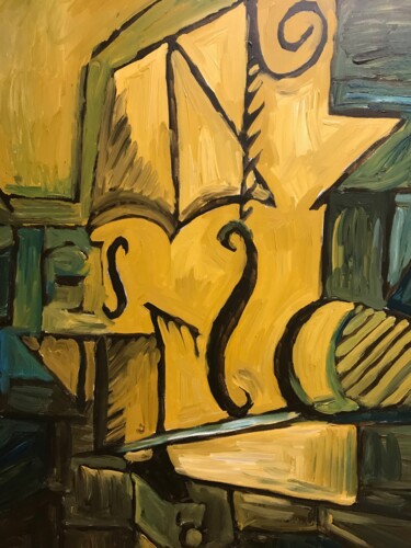 "abstract instrument", schilderij van Edwin Boeckxstaens