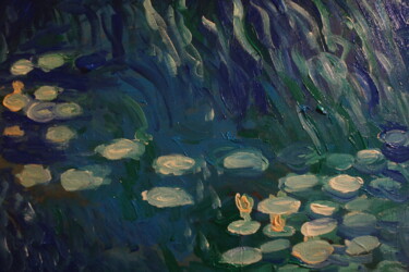 "waterlelies" geschilderd door Edwin Boeckxstaens