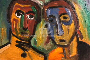 expressionistisch portret van koppel